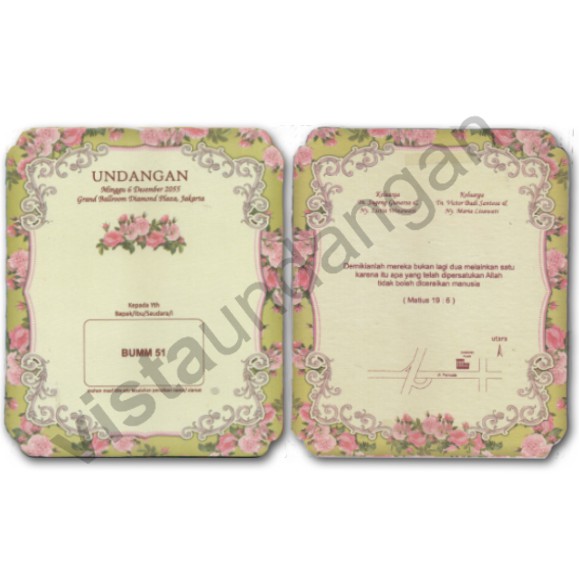 Undangan nikah blanko Obral  BUMM 51 DIY Print Shopee 