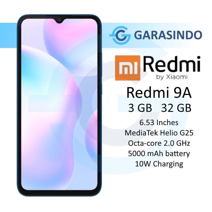 Hp murah Xiaomi Redmi 9A 3/32 GB 3GB 32GB Garansi Resmi Xiaomi Indonesia - Abu-abu