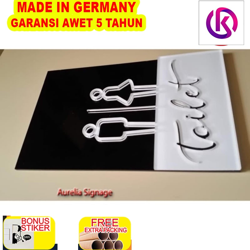 

Grosir Toilet sign -Aurelia signage - Akrilik Black White