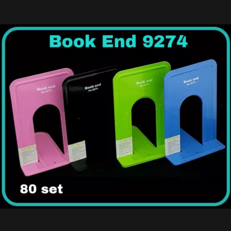 

LJK SHOP - PEMBATAS BUKU / BOOK END / STAND BOOK POLOS 9274 ANEKA WARNA 1 SET ISI 2