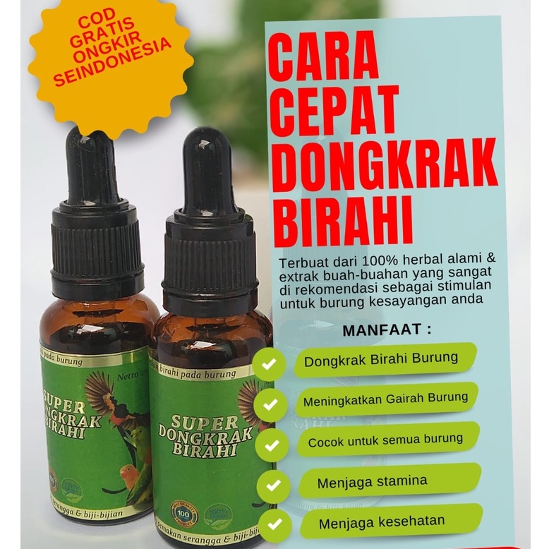 serum dongkrak birahi burung super dongkrak birahi untuk burung kurang birahi