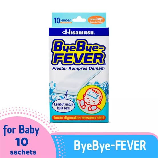 BYE-BYE Fever Plester Kompres Demam Anak - Bayi [BOX] isi 10s