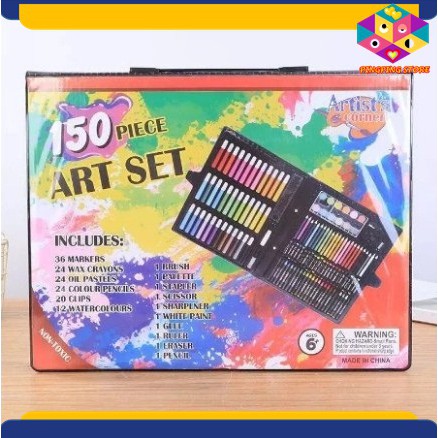 

Alat Menggambar Anak Paket Lengkap Super Mega Art Set Anak 150pcs Spidol Crayon Set Menggambar