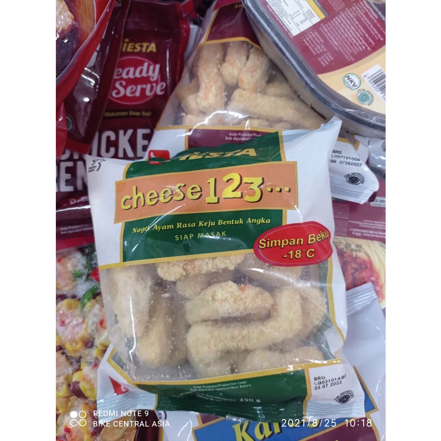 

FIESTA CHEESE 123 250GR 500GR NAGET AYAM RASA KEJU BENTUK ANGKA