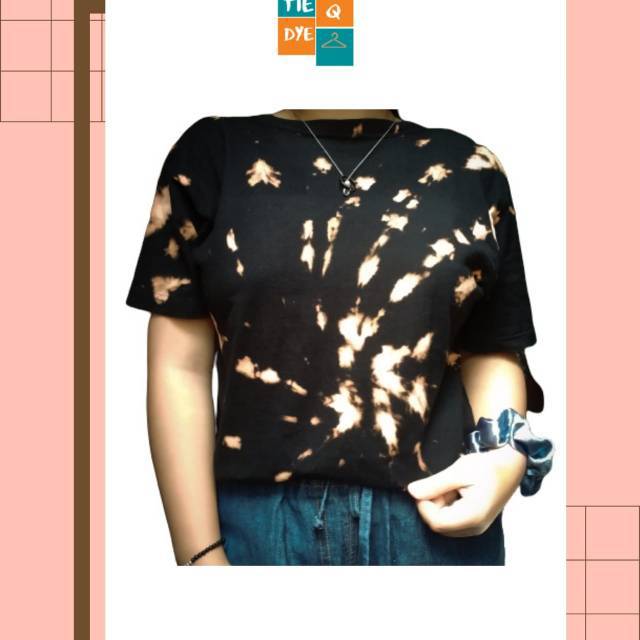Tie Dye T-Shirt Black Abstrak | Tie Dye Kaos Murah