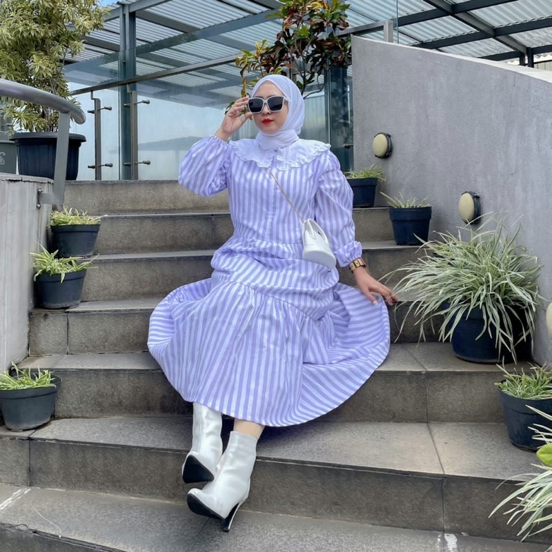 #fahira dress premium#gamis garis2#gaun#