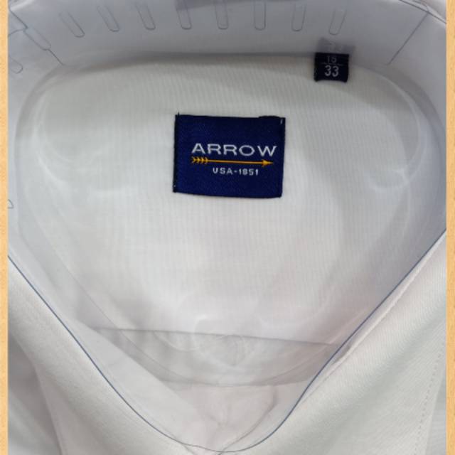Arrow Kemeja Putih Pria Kerja Kantor Formal Lengan Pendek 100% Original Arrow