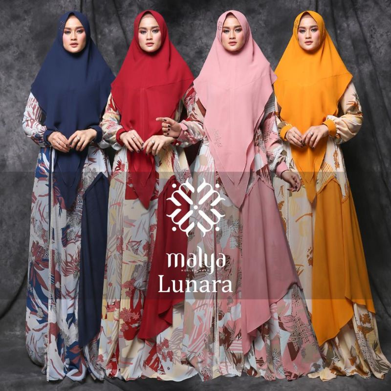 ORIGINAL Gamis Syari Lunara set by Malya - realpic ori