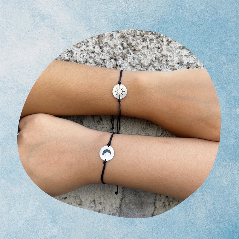 Gelang tali couple moon & sun / matahari dan bulan