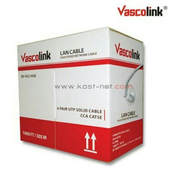 Vascolink UTP Cable CAT5E CCA Kabel LAN Cat5e Non Promo tidak dapat kepala RJ45