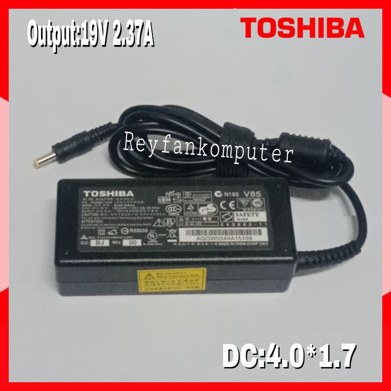 Adaptor Charger Laptop Toshiba 19V 2.37A ORIGINAL