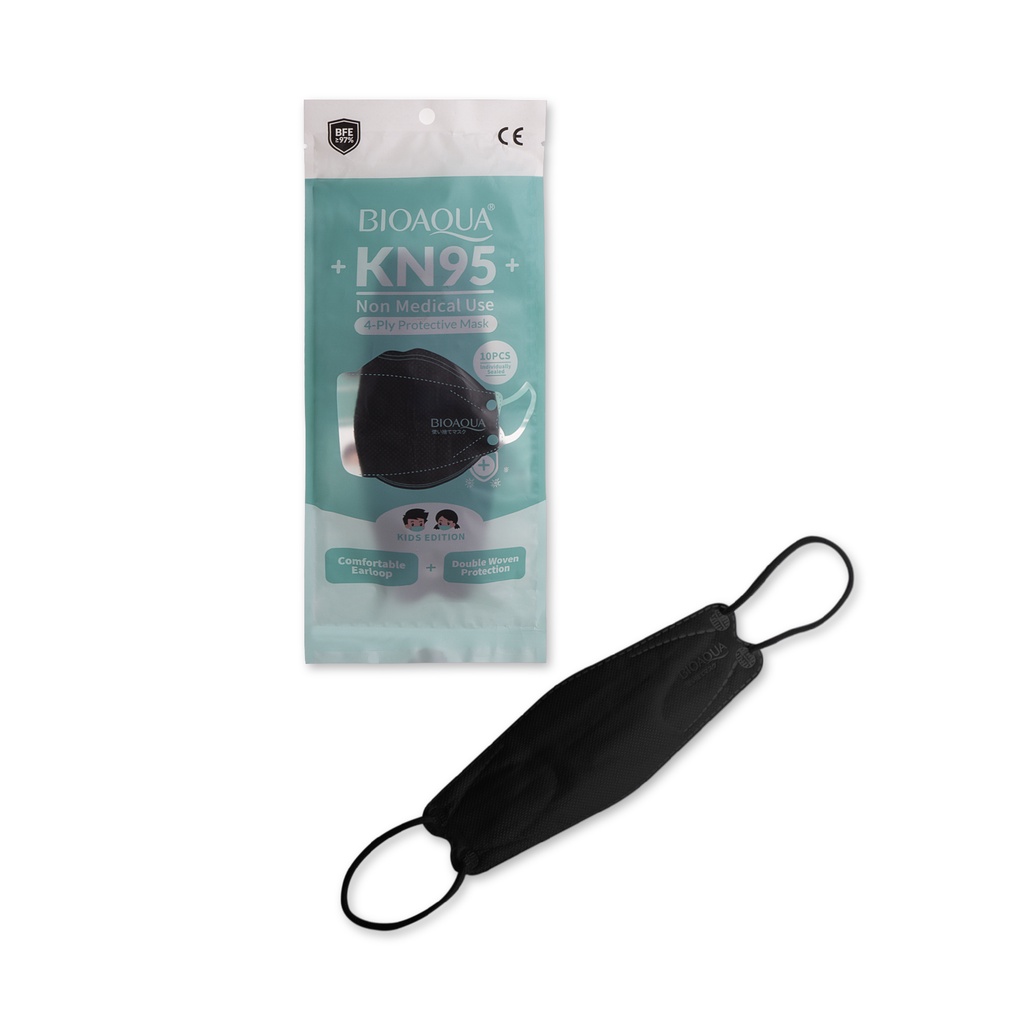 Masker Earloop Kids BIOAQUA Original Disposable Mask Kesehatan Medis Kf 94 Murah Tebal 10 Pcs
