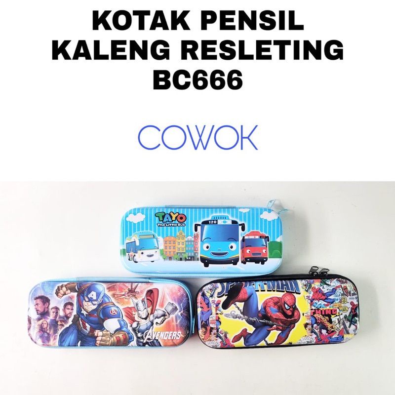 Tempat Pensil Kaleng Resleting