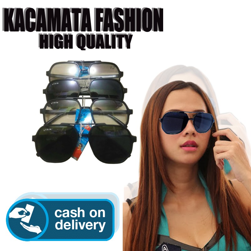 Kacamata Gaya Kacamata Fashion Black Transparan Pria Wanita Kacamata Normal Glasses Unisex