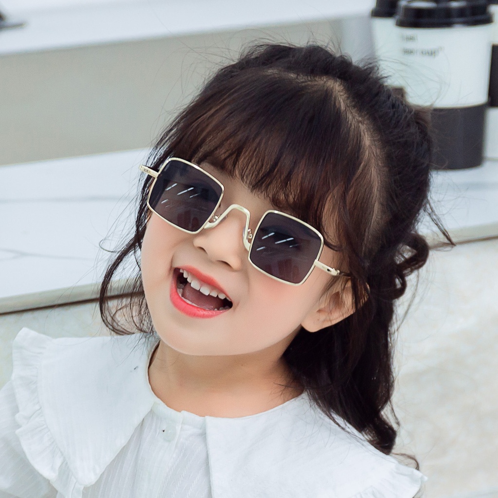 Beda Kaca Mata Gaya Anak Perempuan Gaya Kotak Square Kacamata Anak Kecil Cewe Cewek Fashion Korean Style