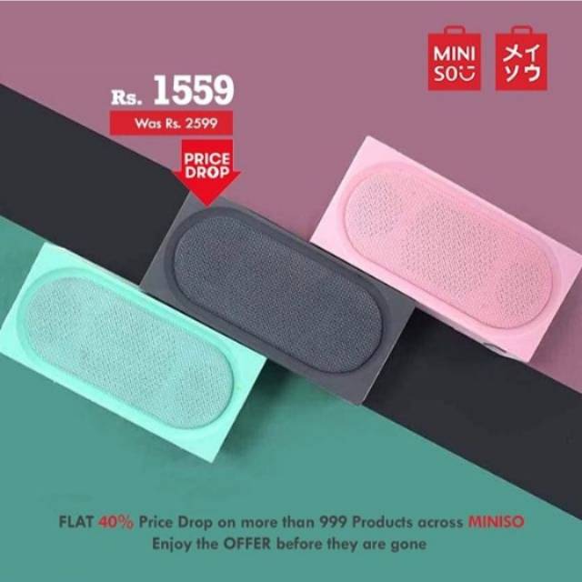Miniso Speaker Portable Bluetooth Speaker Model: D39F