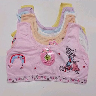 Miniset katun anak perempuan tanpa busa katun halus abg bra bh anak perempuan model sport