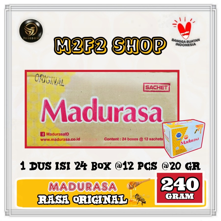 

Madurasa Minuman Madu Asli Rasa Original Sachet - 240 gr (Kemasan Karton)