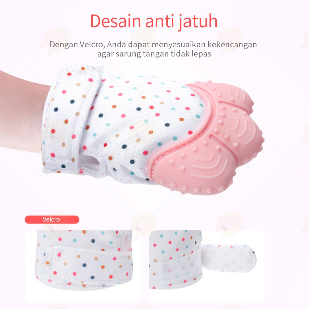 Lacoo Sarung tangan bayi mitten Teether gigitan bayi BPA Free 1PCS