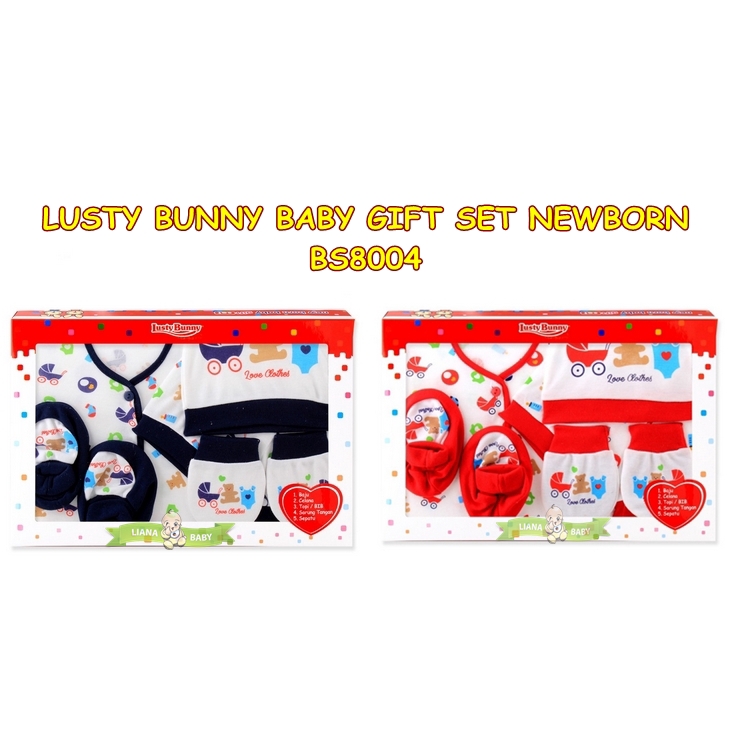 PNB182 GIFT SET BAJU BAYI LUSTY BUNNY NEWBORN GIFT SET PAKET BAJU BAYI BS8004 BS8002