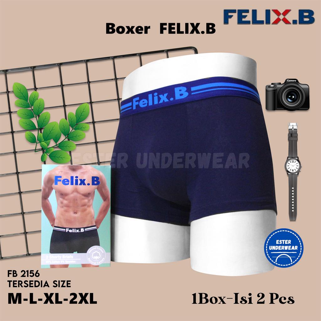 Felix.B Cotton Spandex Shorty Briefs 2in1 FB2156-2 Isi 2 Pcs