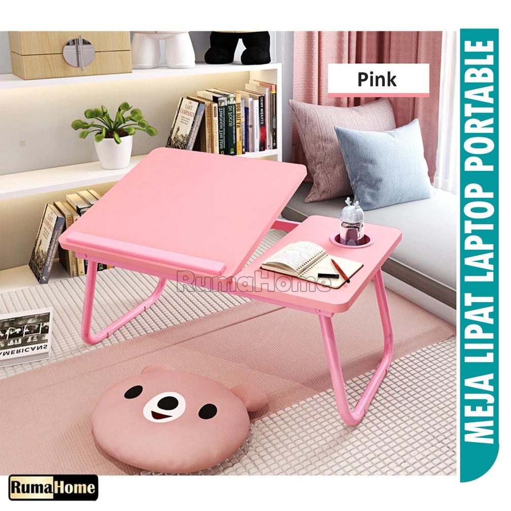 Meja Laptop Laci, Meja Belajar Karakter Serbaguna And Portable Bisa Naik Turun 2 Type