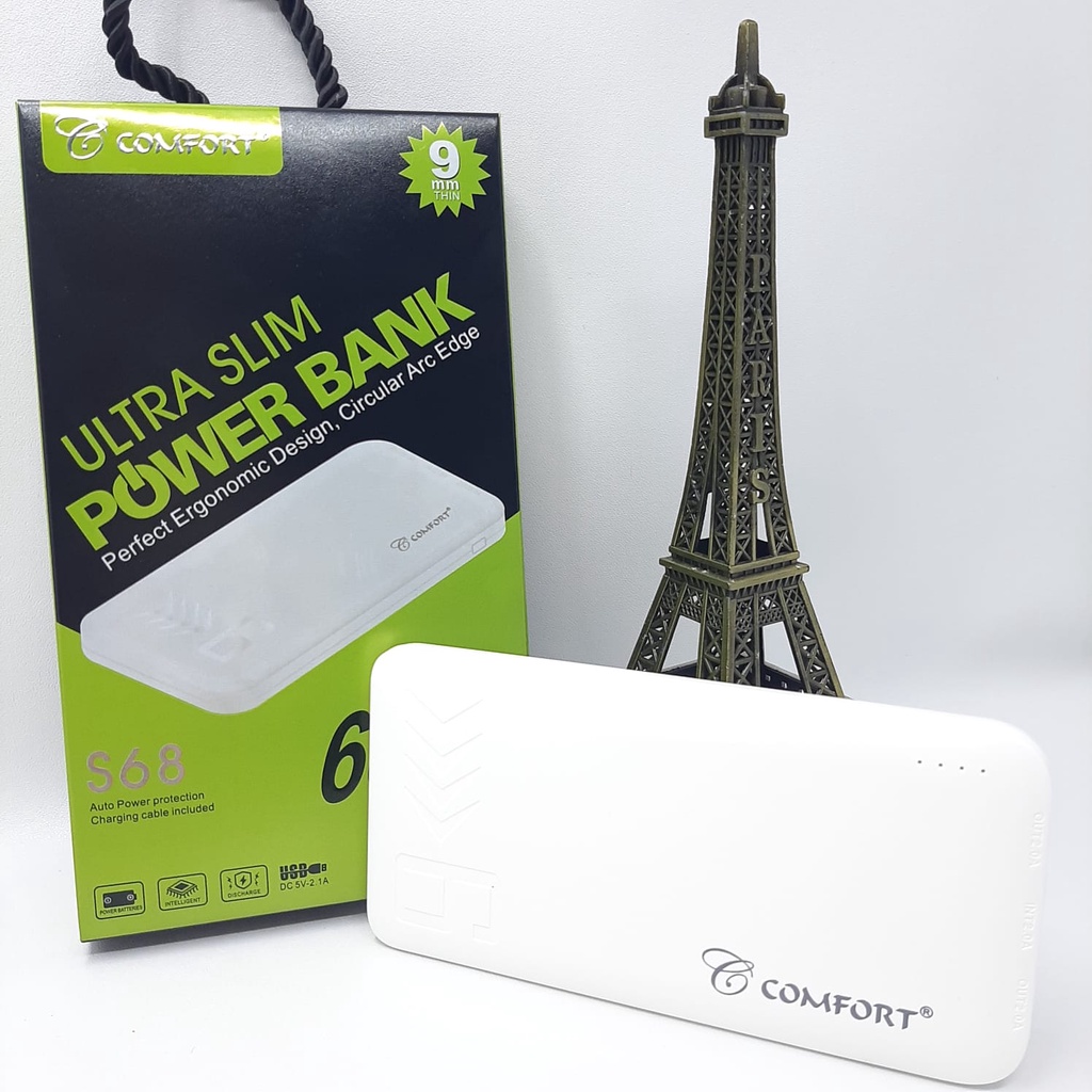 Power Bank COMFORT S68 Ultra Slim 6800 mAh Dual USB