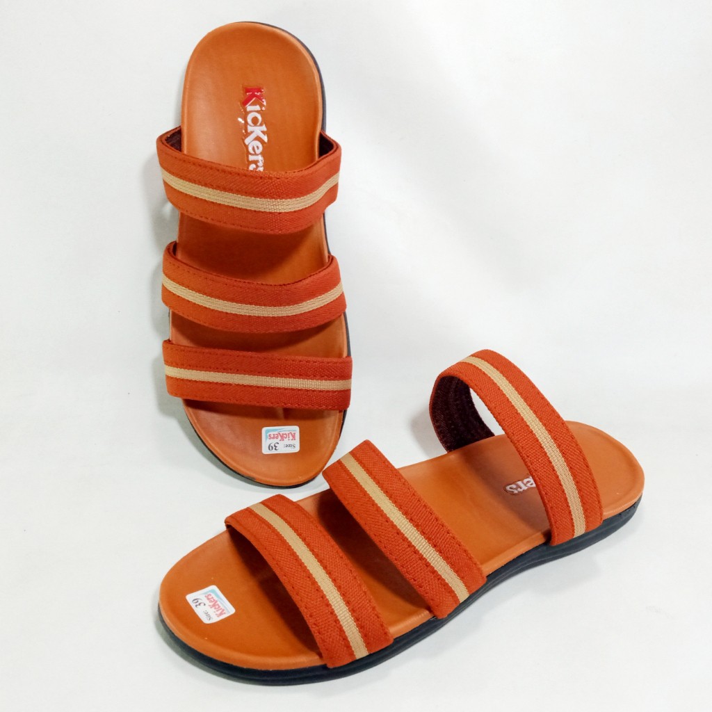 Kickers HR.01 Sandal Pria Dewasa Slop 3 Band Size 39-43