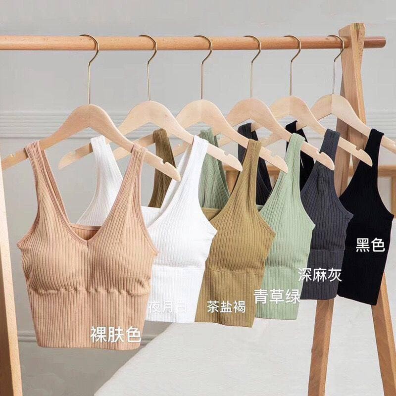 LF - Bra Tanktop Korean Vneck Tanktop Bra / Beha Pakaian Dalam Wanita import Bra35