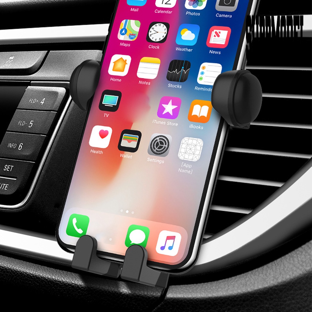 Stand Holder Handphone Bentuk Boneka Rotasi 360 Derajat Bahan ABS Untuk Ventilasi Ac Mobil
