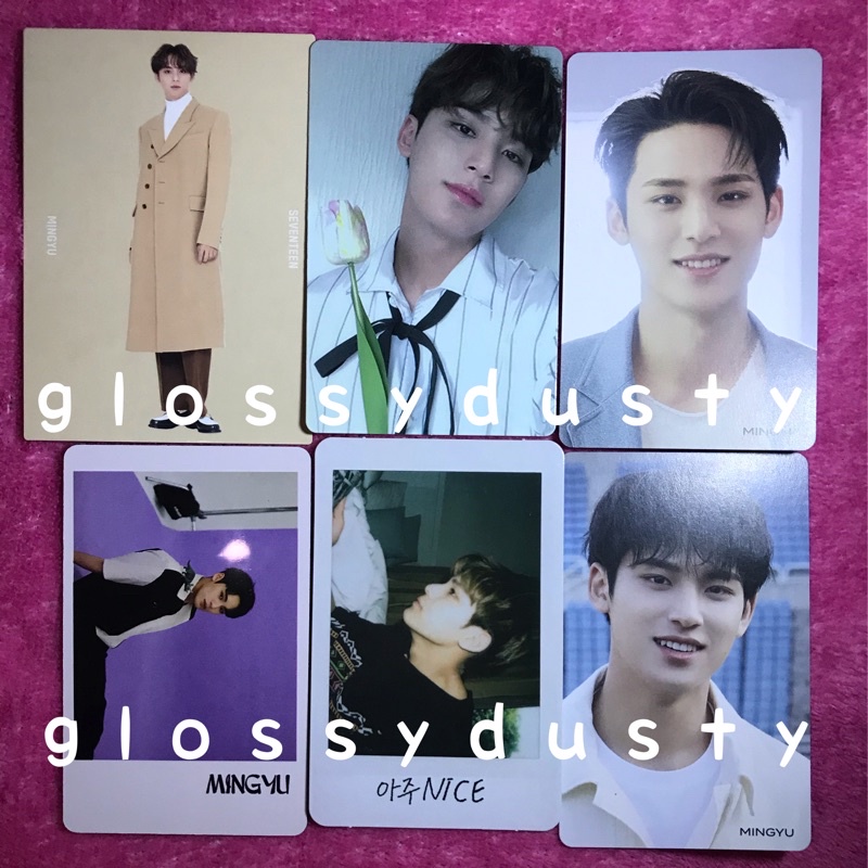 [BACA DESKRIPSI] SEVENTEEN PHOTOCARD MINGYU KIM AN ODE AJU NICE HMV JAPAN THANKS TC winter standing 