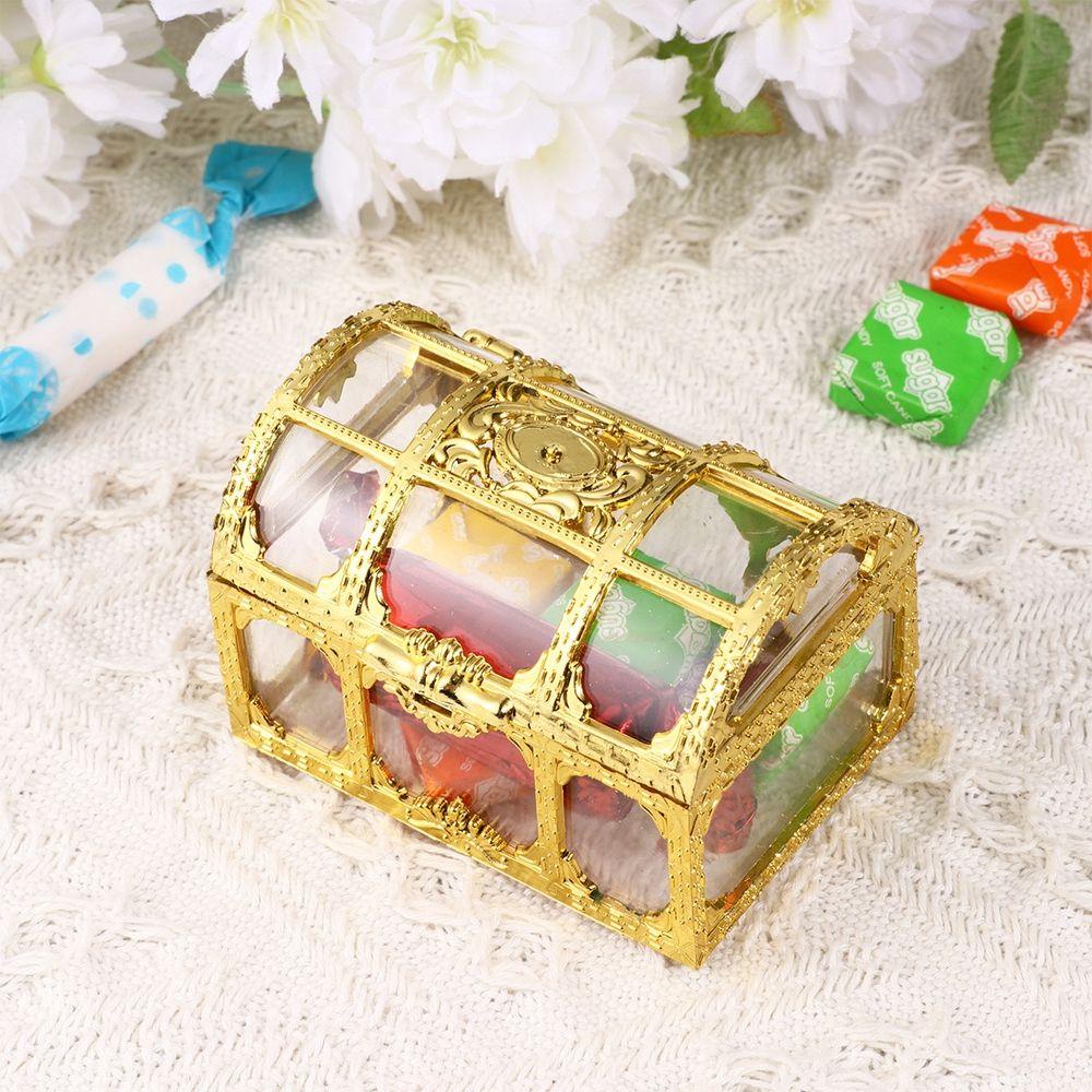 【 ELEGANT 】 Candy Box Harta Karun Bentuk Dada 12 Pcs Pernikahan Ulang Tahun Kue Kotak Penyimpanan Perlengkapan Pesta Nikah