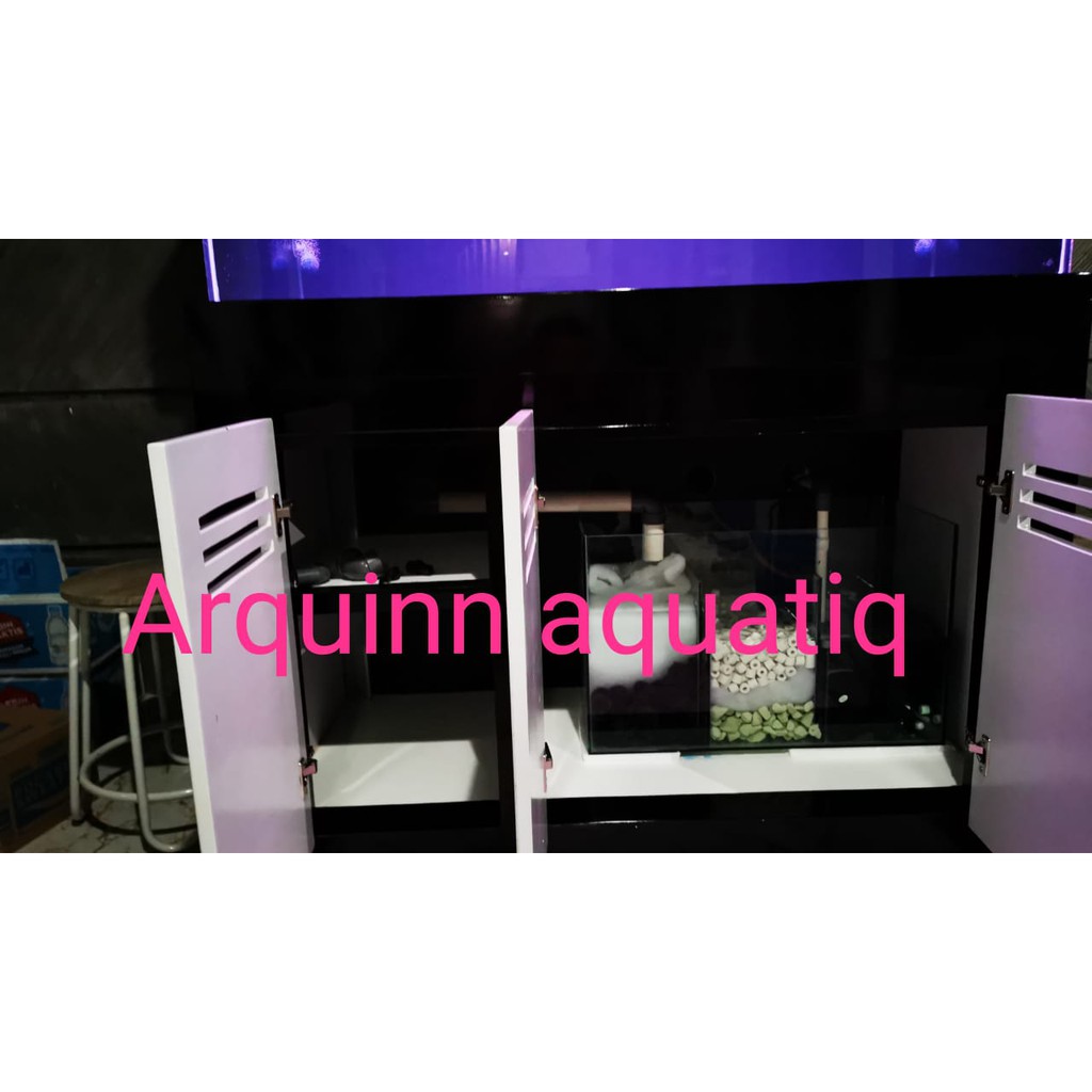 Aquarium Dan Kabinet 120 L60 T 60 Fullset Cocok Buat Ikan Arwana