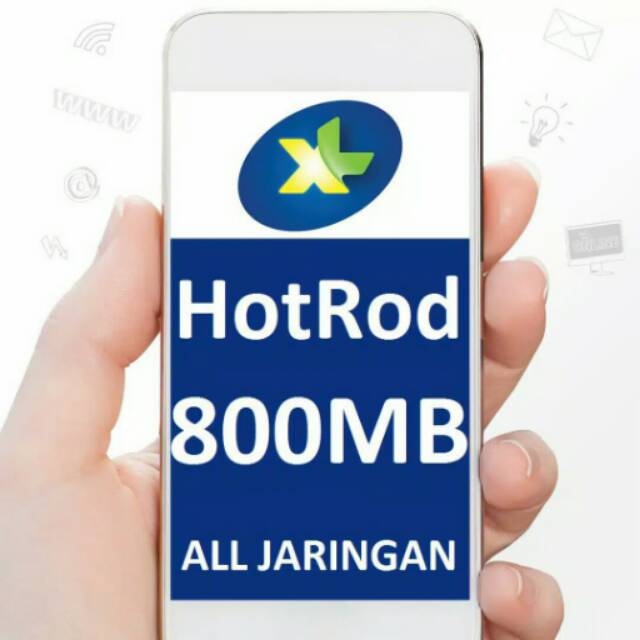 KUOTA DATA INTERNET XL HOTROD 800MB (2G/3G/4G) 24JAM 30HARI