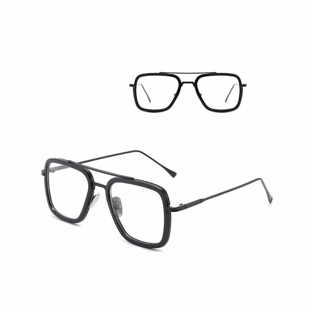 Kacamata Anti Radiasi [ Hitam Transparent ] Sunglasses Pria &amp; Wanita - Design Korea - HM8033