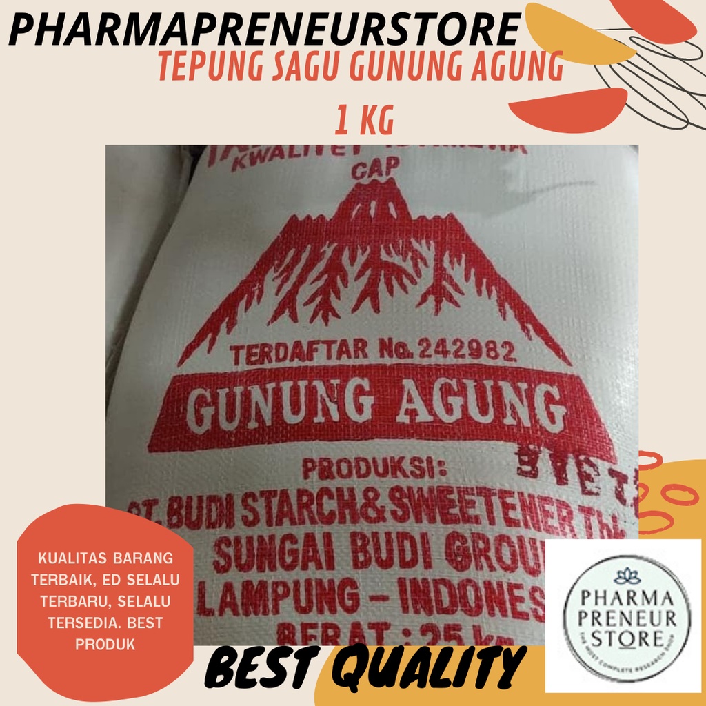 TEPUNG TAPIOKA SAGU GUNUNG AGUNG 1 KG BEST QUALITY