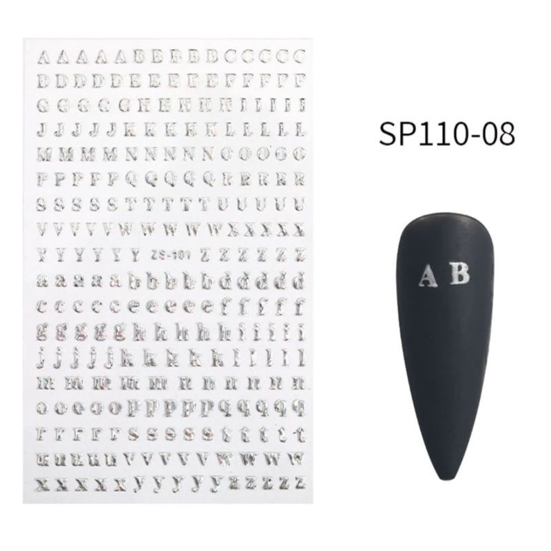STIKER HURUF UNTUK NAIL ART