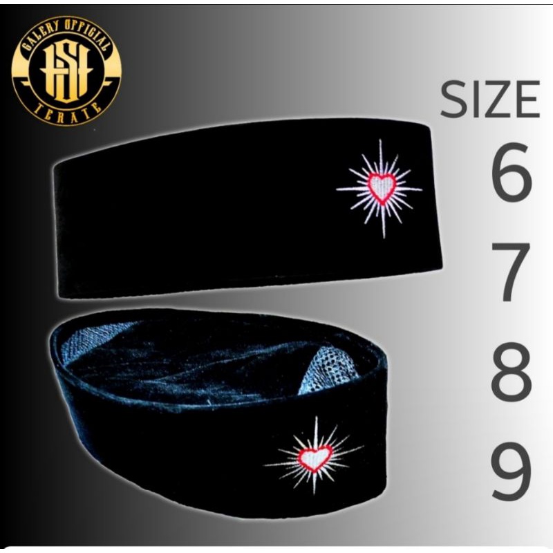 Songkok / Kopyah / Peci dengan Bordir Logo PSHT (SH TERATE)