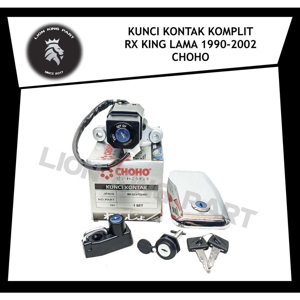 KUNCI KONTAK KOMPLIT RXKING RX KING LAMA RX KING MASTER COBRA 1990-2002 1 KUNCI 4 LUBANG CHOHO