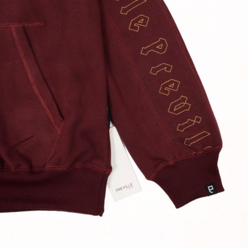 SWEATER HOODIE ORIGINAL PREVILLE SIDEHAND MAROON AUTHENTIC (BESTSELLER)