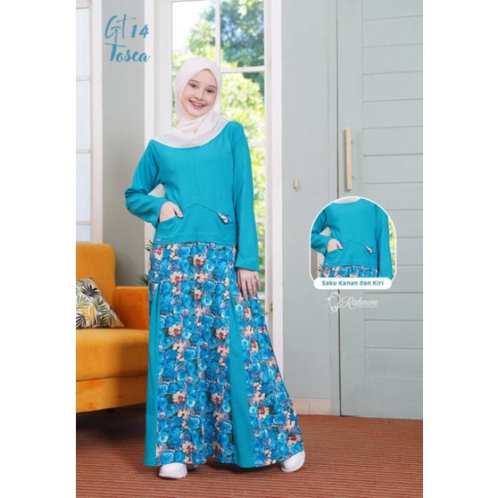 BISA COD - Gamis Anak Perempuan Gamis Remaja Rahnem GT 14 / Fashion Muslim