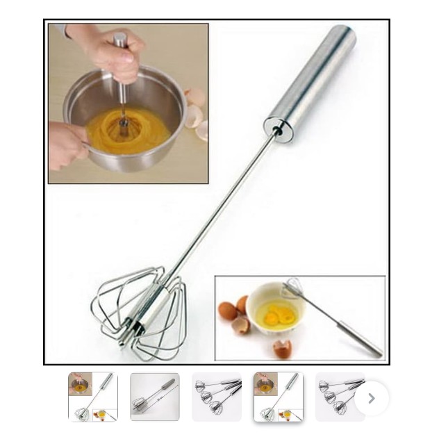 Kocokan Telur Automatis 29CM / 11.5inch Stainless Steel Whisk