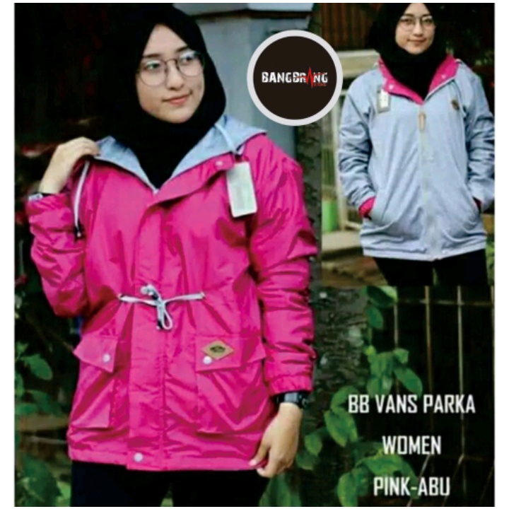 [Promo Shopee] Jaket Parka Bb Murah | Jaket Bolak Balik Wanita | Jaket Wanita Parasut Ukuran L - XL - XXL