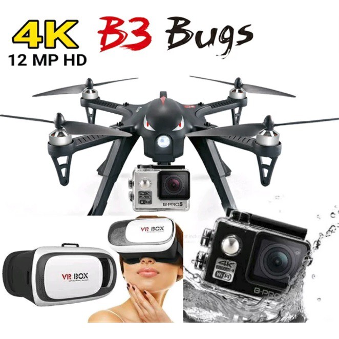 Drone Mjx Bugs 3 With Kamera Action Cam Kogan 12 Mp 4K