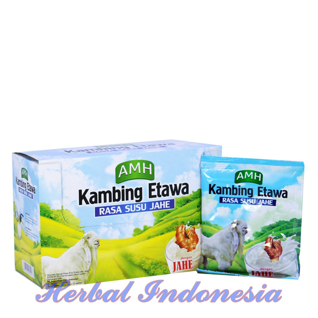 Susu Kambing Etawa FULL CREAM AMH (sachet) dengan Jahe Merah