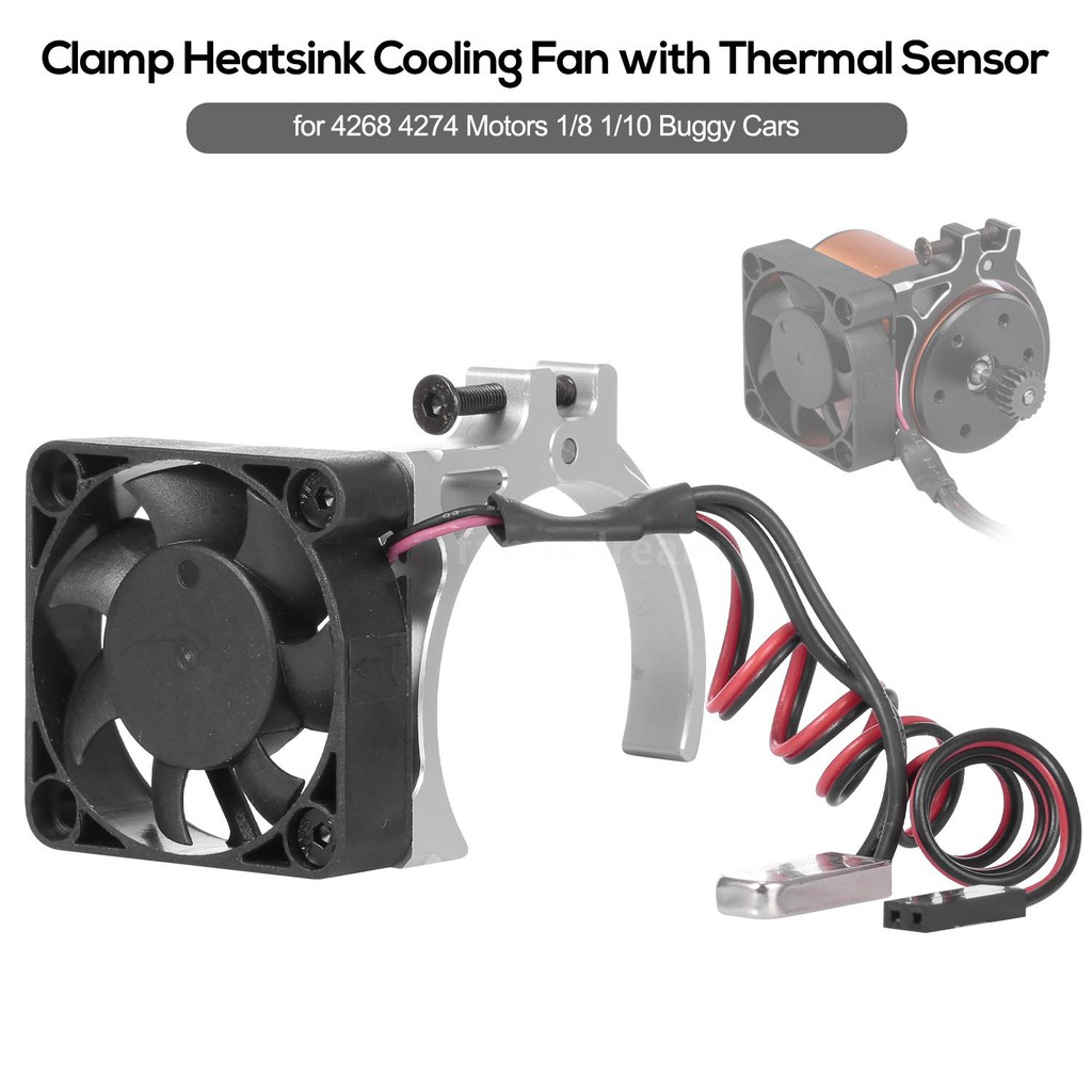 F D Kipas Pendingin Dengan Sensor Thermal Cnc Aluminum Alloy Untuk Mobil Motor Rc 4268 Shopee Indonesia