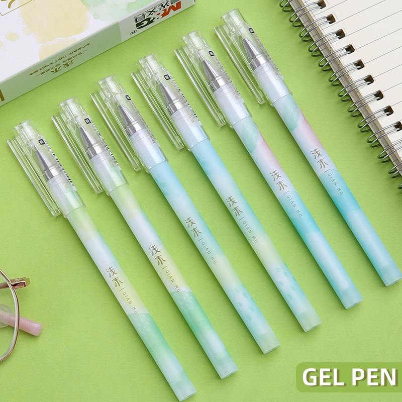 M&amp;G INS Style Cute Girl Gel Pen 0.5mm Black Ink Signature Pen