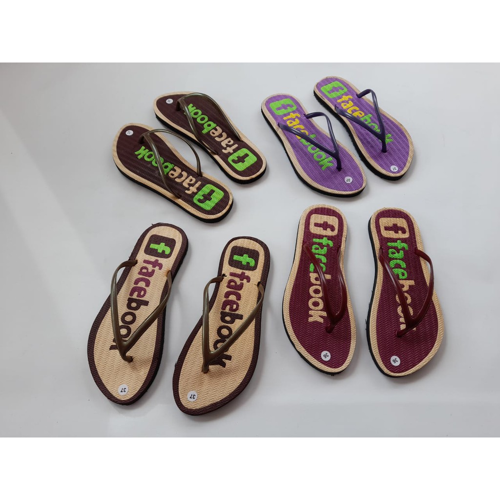 Sandal jepit anti slip motif Facebook