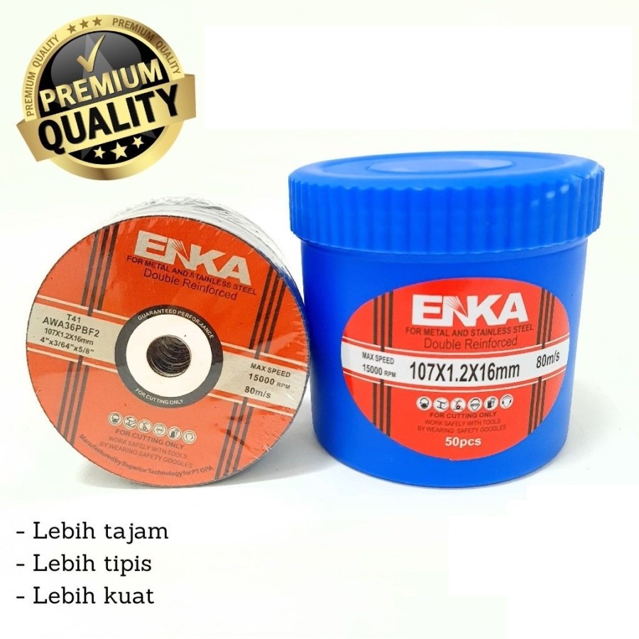 ENKA Mata Batu Potong/Cutting Wheel 107x1.2x16mm STAINLESS