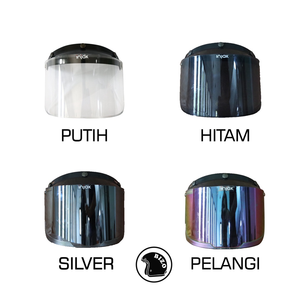 Helm Bogo dewasa Pria / wanita kaca datar / Flat Injak hitam dop / merah dop / abu dop / kuning dop / hitam dop